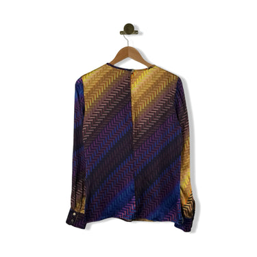 Trina Turk Patterned Long Sleeve Blouse