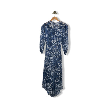 Shoshanna Floral Plunge Neck Midi Dress