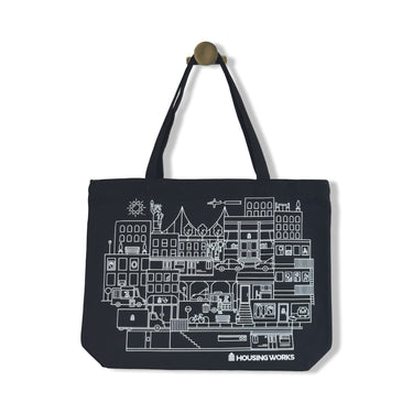 Housing Works Cityscape Zip Tote Bag