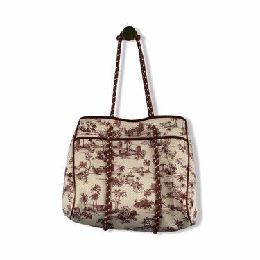 Toile Print Neoprene Shoulder Bag