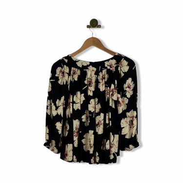 ba&sh Floral Three Quarter Sleeve Top