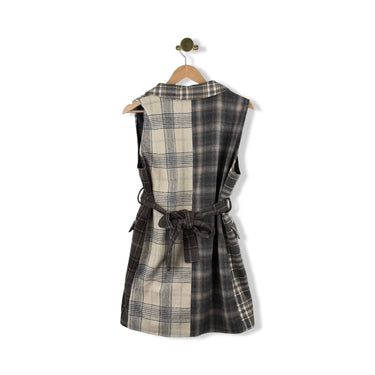 NU Plaid Sleeveless Blazer