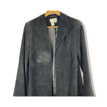 Vintage Spiegel Suede Open Front Blazer