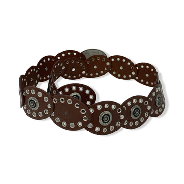 Studded Eyelet Western Circle Belt