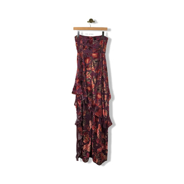 Amanda Uprichard Velvet Floral Maxi Dress