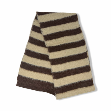 Striped Fuzzy Scarf