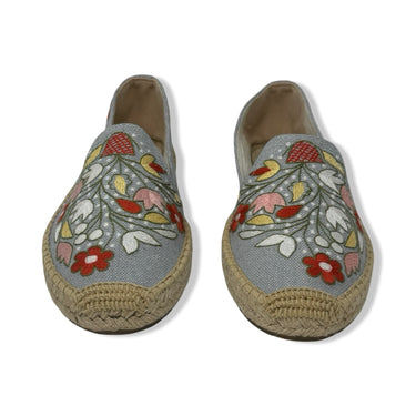 Soludos Floral Embroidered Slip On Shoes