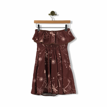 Heartloom Palm Tree Sun Strapless Mini Dress