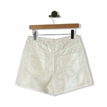 BLANKNYC Metallic Coated Twill High Rise Short