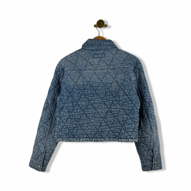 BLANKNYC Quilted Denim Button Down Jacket