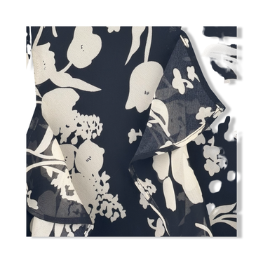 Chaps Floral Ruffle Skirt