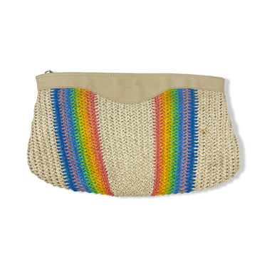 Rainbow Straw Clutch