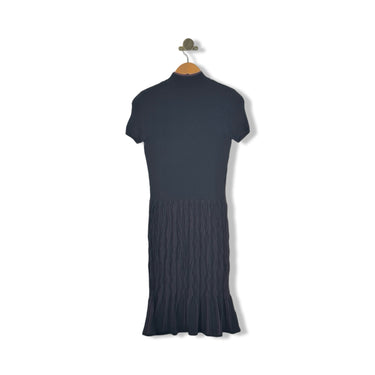 Shoshanna Textured Mock Neck Short Sleeve Dress