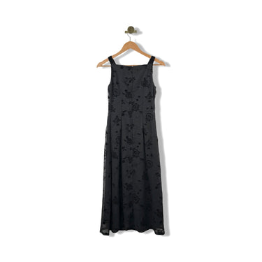 Vintage Helene Blake Square Neck Floral Dress
