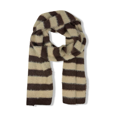 Striped Fuzzy Scarf