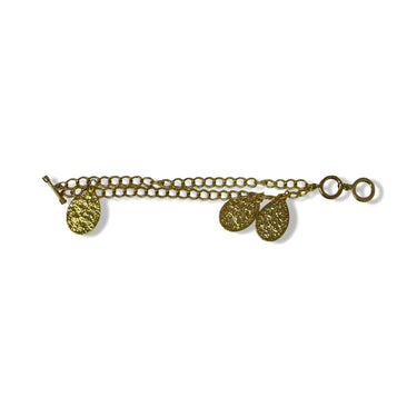 Vintage R.J. Graziano Link Chain Tear Drop Pendant Bracelet