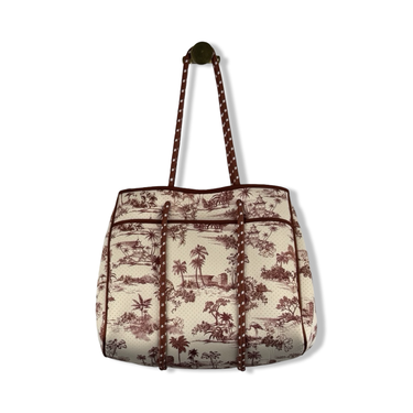 Toile Print Neoprene Shoulder Bag
