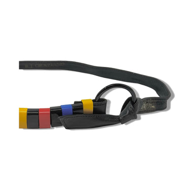 Vintage R.J. Graziano Multicolor Metal Bar Thin Belt