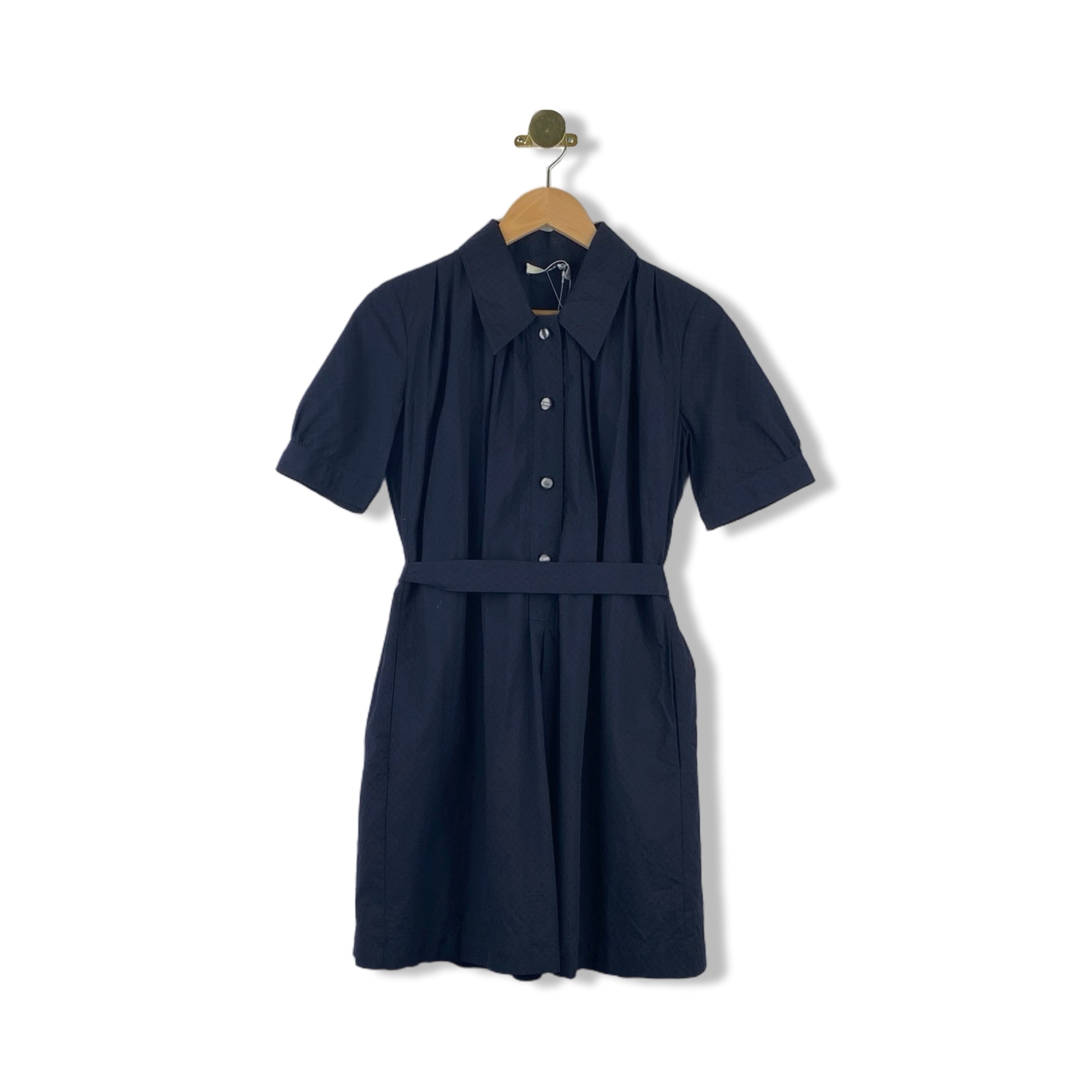 coach blue dress Coach Button Down Short Sleeve Dress