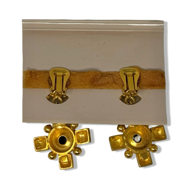Vintage R.J. Graziano Cross Stud Drop Earring