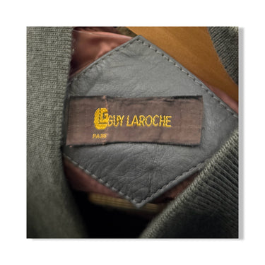 Vintage Guy Laroche Open Front Leather Jacket