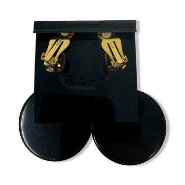 Vintage R.J. Graziano Braided Metal and Studded Medalion Dangle Clip On Earrings