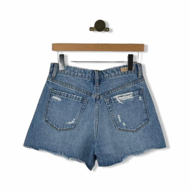BLANKNYC Rose Embroidery Reeve High Rise Denim Short