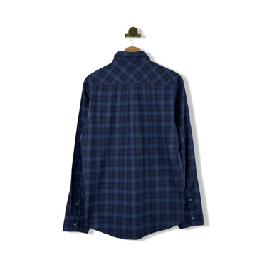 Billy Reid Two-Tone Melange Shadow Plaid Tuscumbia Shirt