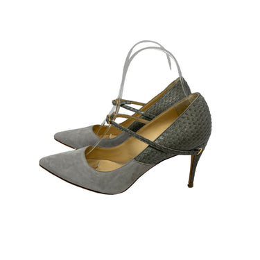 Jennifer Chamandi Snakeskin Suede Combo Heel