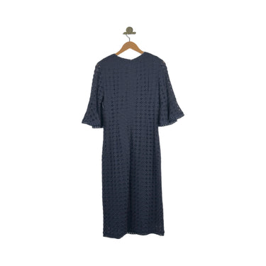 Shoshanna Textured Crochet Flared Sleeve Dress
