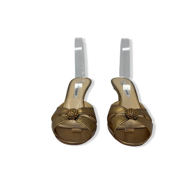 Vintage Manolo Blahnik Metallic Embellished Heels