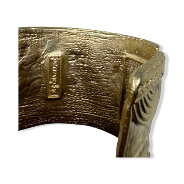 Vintage R.J. Graziano Textured Metal Cuff Bracelet