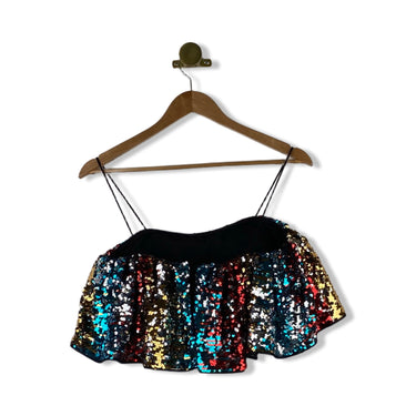 Halpern Rainbow Sequined Top