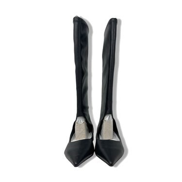Charles & Keith Robbie Cut-Out Pointed Toe Knee High Boots