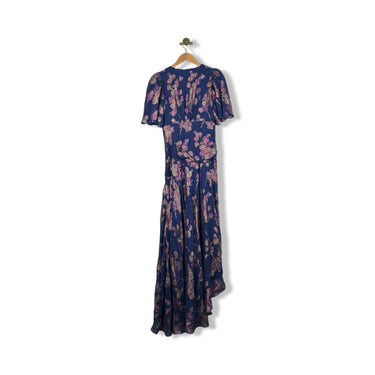 Shoshanna Metallic Floral Flutter Sleeve Dress