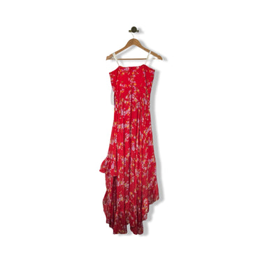 Shoshanna Floral Strapless High Low Maxi Dress