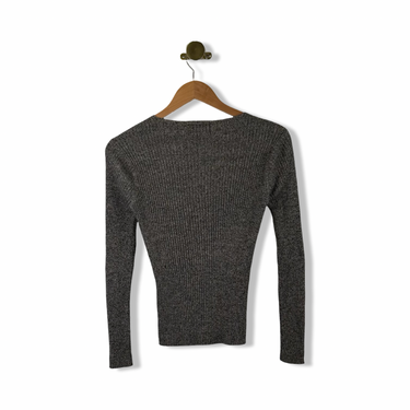 City Silk Knitwear Petite Long Sleeve Ribbed Top