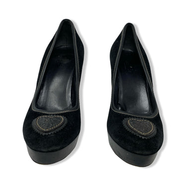 Gucci Suede Heart Heels