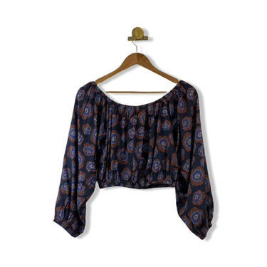 Compania Fantastica Cropped Peasant Blouse