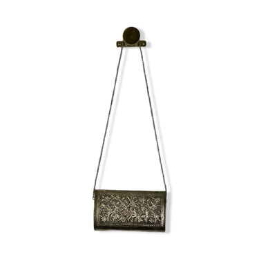 Ornate Metal Chain Strap Purse