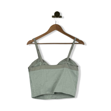 BLANKNYC Linen Button Down Crop Top