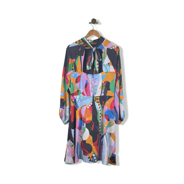 Newbury Street Patterned Long Sleeve Dress