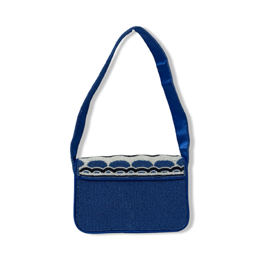 Patterned Beaded Flap Bag