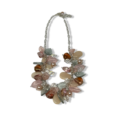 R.J. Graziano Clear Bead Statement Necklace