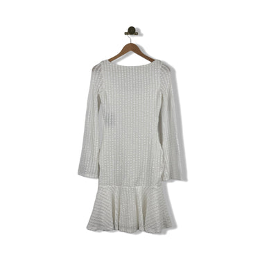 Area Stars Long Sleeve Ruffle Hem Dress