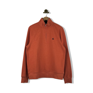Brooks Brothers Ribbed French Terry Half Zip Sweater