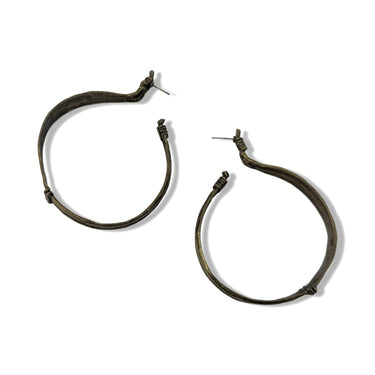 Vintage Cadoro Hammered Open Hoop Earring