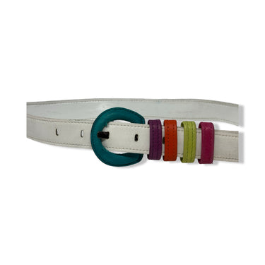 Vintage R.J. Graziano Multicolor Buckle Thin Belt