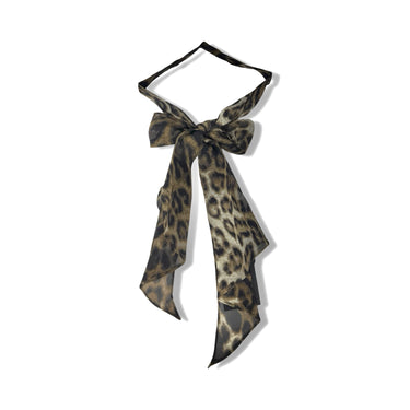 Nili Lotan Brown Leopard Campell Neck Tie