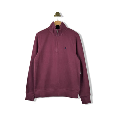 Brooks Brothers Ribbed French Terry Half Zip Sweater